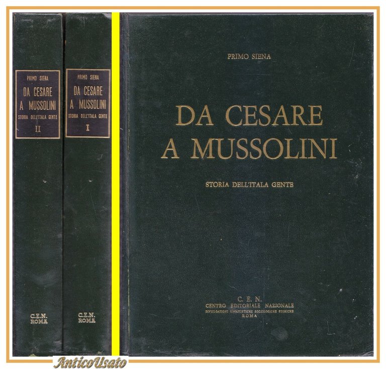 DA CESARE A MUSSOLINI 2 volumi di Italo Siena storia …