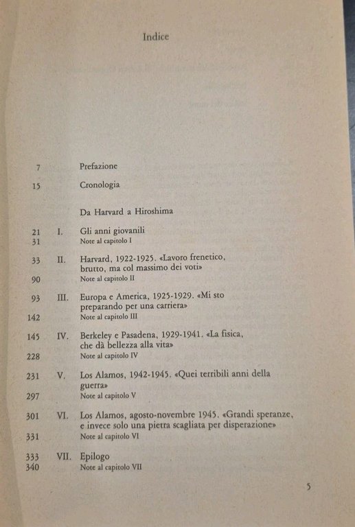 DA HARVARD A HIROSHIMA di Robert Oppenheimer 1983 Libro Lettere …