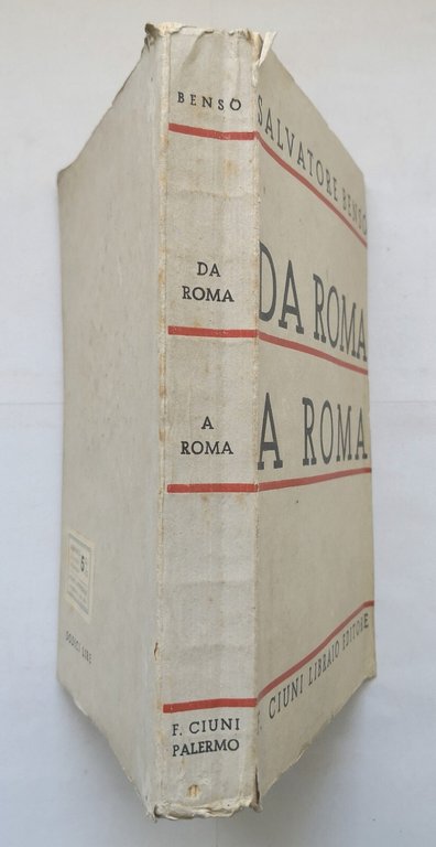 DA ROMA A ROMA di Salvatore Benso 1937 Ciuni Palermo …