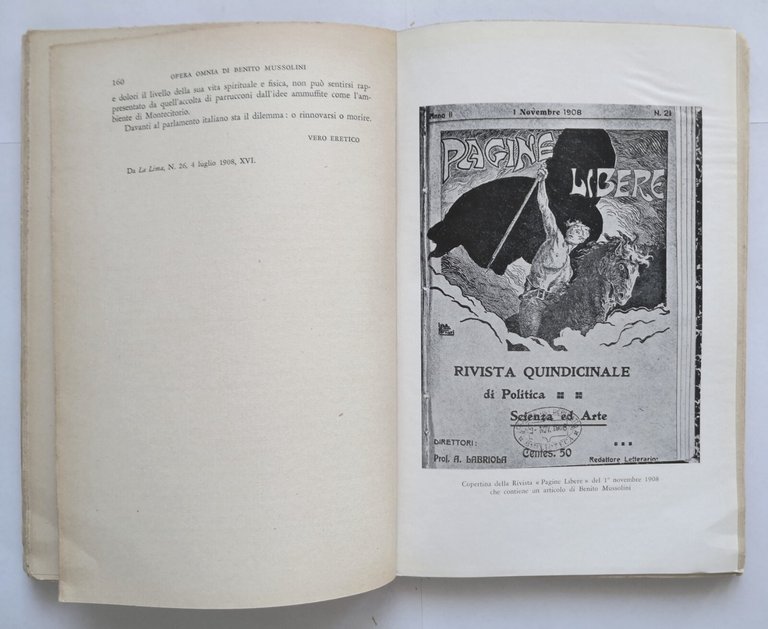 DAGLI INIZI ALL'ULTIMA SOSTA IN ROMAGNA di Benito Mussolini 1951 …
