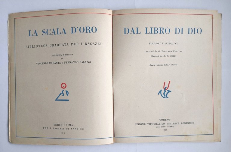 DAL LIBRO DI DIO episodi biblici da Edoardo Mottini 1947 …