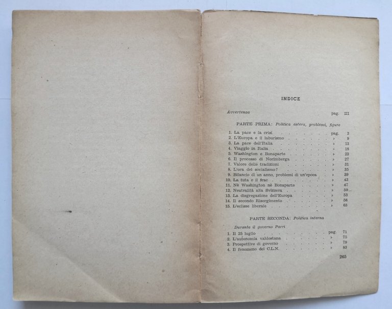 DALLA LIBERAZIONE ALLA COSTITUENTE di Filippo Burzio 1946 Libro Giolitti …