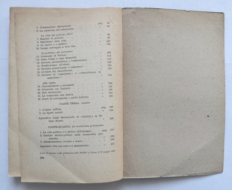 DALLA LIBERAZIONE ALLA COSTITUENTE di Filippo Burzio 1946 Libro Giolitti …
