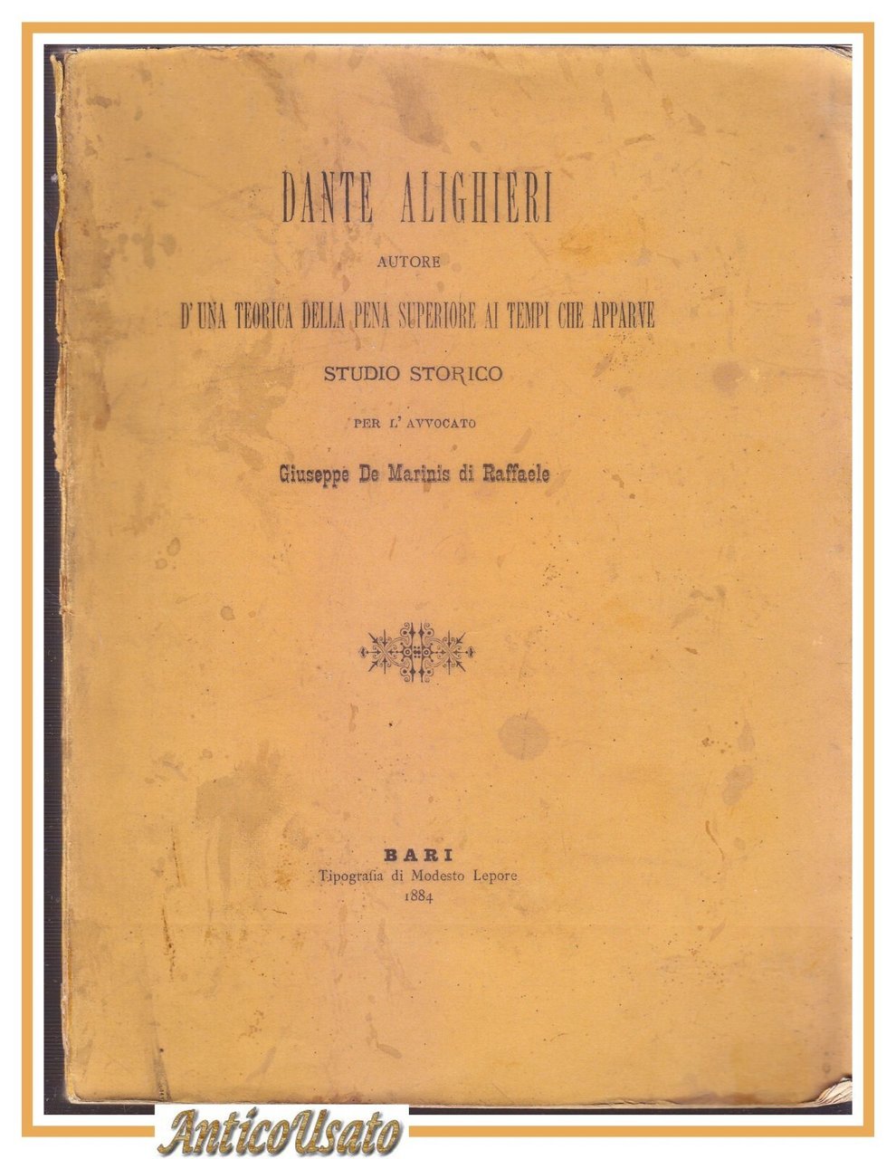 DANTE ALIGHIERI AUTORE DI UNA TEORICA DELLA PENA Giuseppe De …