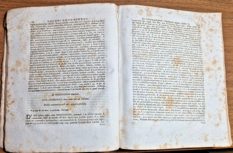 DE DIVERSIS REGULIS JURIS ANTIQUI di Jacobi Gothofredi 1780 Libro …