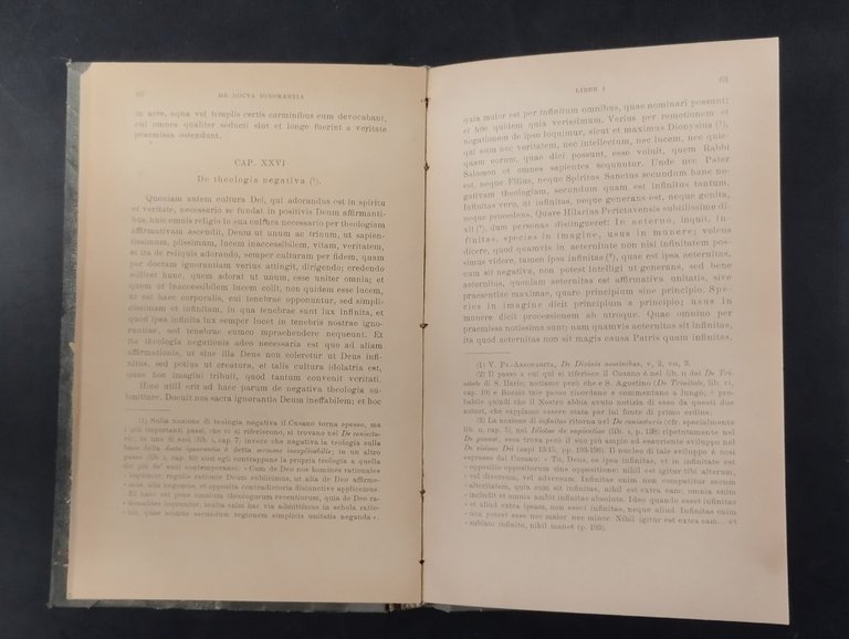 DE DOCTA IGNORANTIA di Nicolai Cusani 1913 Laterza Libro Cusano …