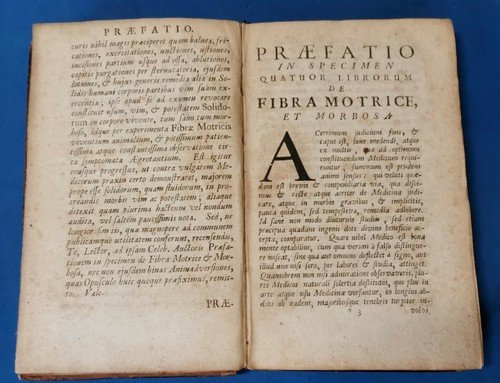 DE FIBRA MOTRICE ET MORBOSA di Giorgio Baglivi 1703 Londra …