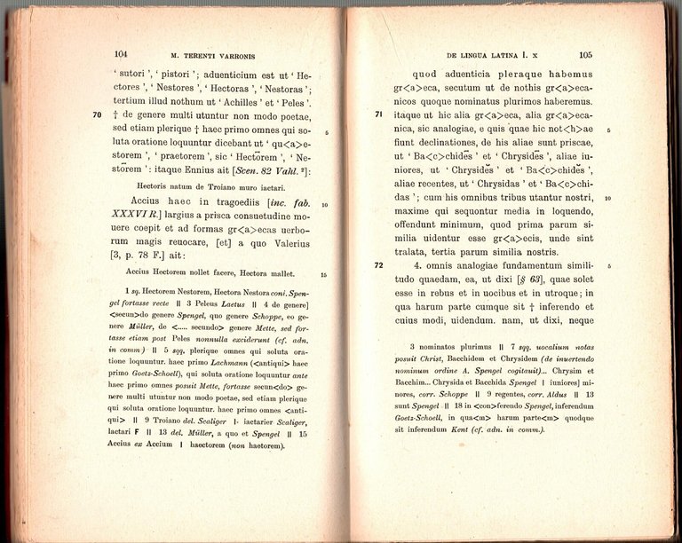 DE LINGUA LATINA LIBRO X di M Terenzio Varrone 1956 …