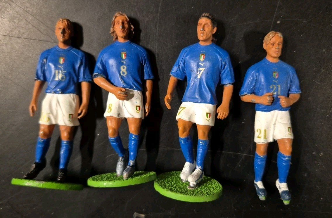 DE ROSSI PIRLO CAMORANESI GILARDINO Statuine piombo Italia 2006 Nazionale