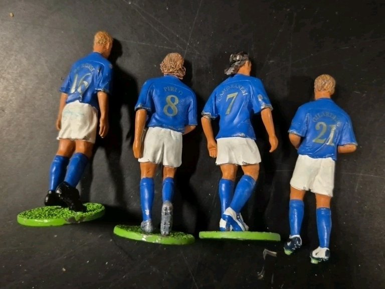 DE ROSSI PIRLO CAMORANESI GILARDINO Statuine piombo Italia 2006 Nazionale