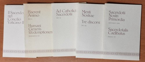 DE SACERDOTIO 5 volumi sacerdotalis caelibatus il sacerdote concilio vaticano …