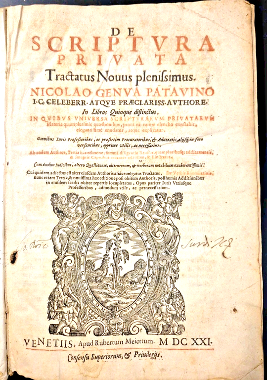 DE SCRIPTURA PRIVATA + DE ENUNCIATIVIS VERBIS Tractatus di NICOLAO …