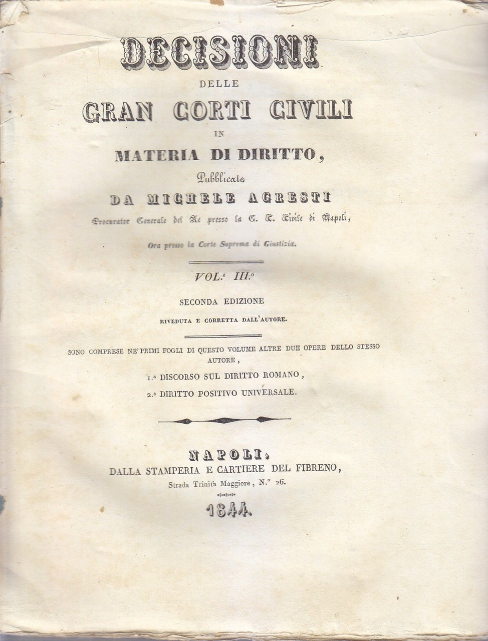 DECISIONI GRAN CORTI CIVILI IN MATERIA DI DIRITTO volume 3 …