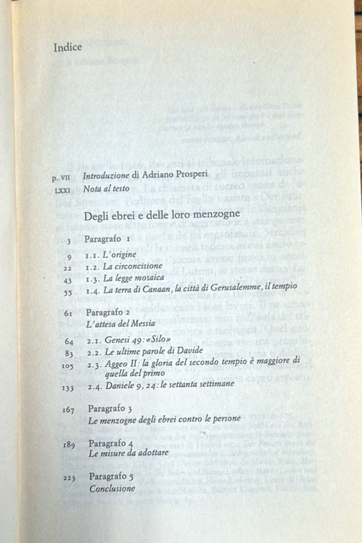 DEGLI EBREI E DELLE LORO MENZOGNE di Martin Lutero 2003 … | Immagine Gallery 5