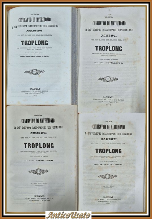 DEL CONTRATTO DI MATRIMONIO E DIRITTI RISPETTIVI DE CONIUGI Troplong … | Immagine Gallery 2