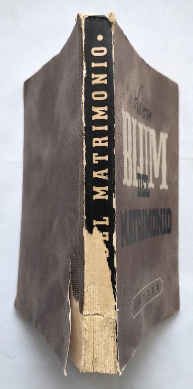 DEL MATRIMONIO di Leon Blum 1947 Lattes