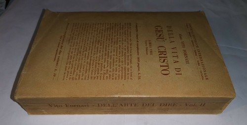 DELL'ARTE DEL DIRE volume II di Vito Fornari 1936 libro …