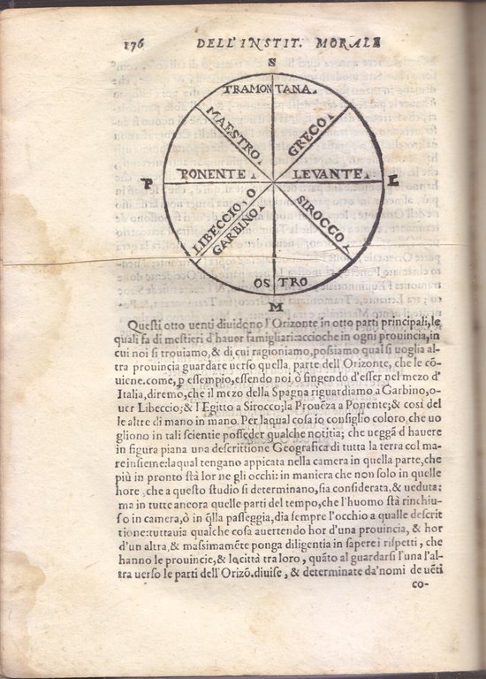 DELLA INSTITUTION MORALE di Alessandro Piccolomini 1594 Ugolino Libro Antico