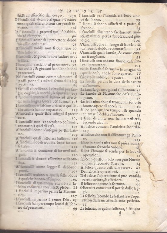 DELLA INSTITUTION MORALE di Alessandro Piccolomini 1594 Ugolino Libro Antico