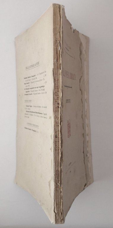 DELLA POESIA BIBLICA di Nicola Fano 1906 Nicola Garofalo Bitonto …