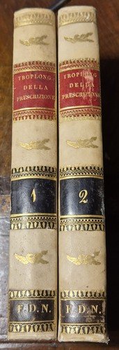 DELLA PRESCRIZIONE di Troplong 2 volumi Masi Napoli 1839 libro …