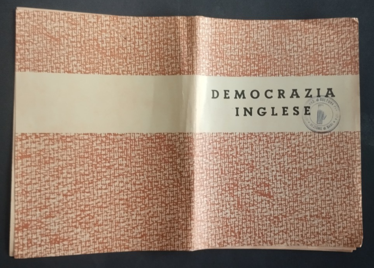 DEMOCRAZIA INGLESE 1940 Libro fascismo