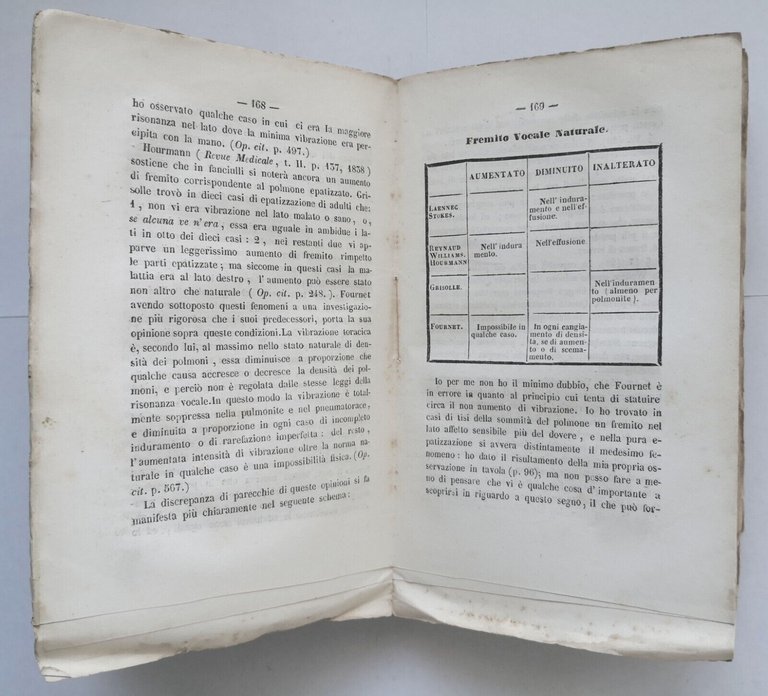 DIAGNOSTICA FISICA DELLA MALATTIE DEGLI ORGANI RESPIRAZIONE 1850 di Walshe …