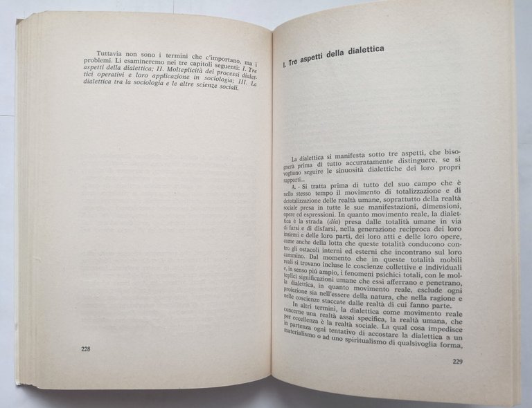 DIALETTICA E SOCIOLOGIA di Georges Gurvitch 1974 Città Nuova Editrice …