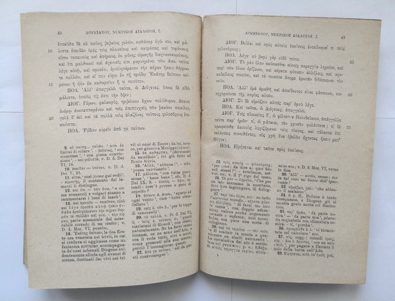 DIALOGHI di Luciano scelti da Filippo Persiano 1917 Sansoni testo …
