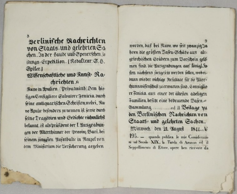 DIANA LA GATTA memoria archeologica del presidente Fenicia 1844 Ruvo … | Immagine Gallery 7
