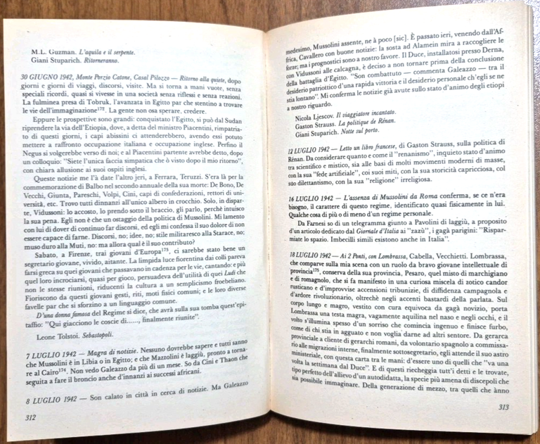 DIARIO 1935 1944 di Giuseppe Bottai 1989 BUR Rizzoli Libro …