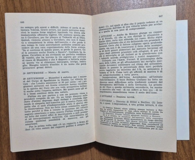 DIARIO 1939 43 di Galeazzo Ciano 1968 Rizzoli Libro