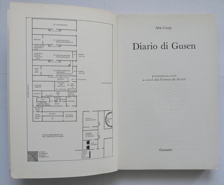 DIARIO DI GUSEN di Aldo Carpi 1973 Garzanti Libro romanzo
