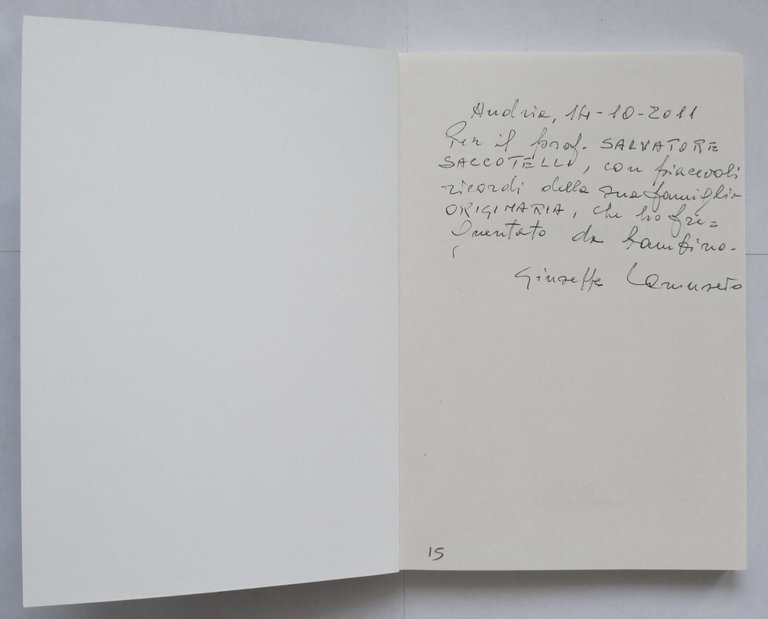 DIARIO DI PRIGIONIA Giuseppe Lomuscio 2005 Bastogi autografo Libro II …