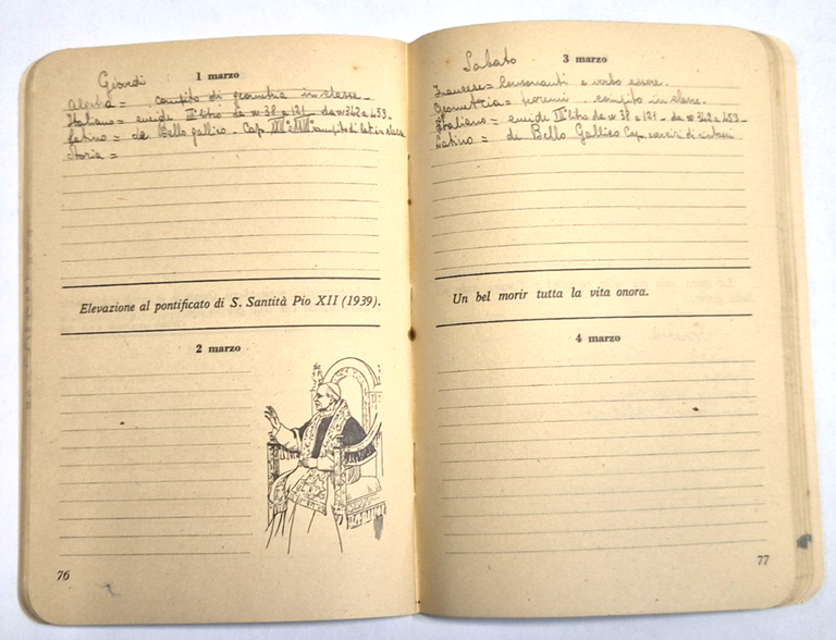 DIARIO SCOLASTICO per la seconda e terza classe elementare 1941 … | Immagine Gallery 3