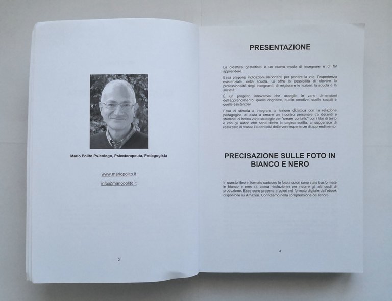 DIDATTICA GESTALTISTA di Mario Polito 2021 Amazon Libro dedica autografa