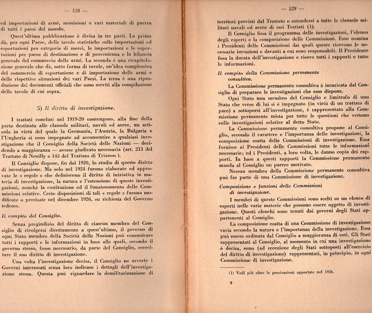 DIECI ANNI DI COOPERAZIONE INTERNAZIONALE 1930 Società delle nazioni Libro