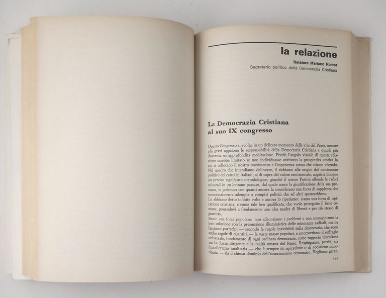 DIECI CONGRESSI DC 1946 1967 Segreteria Organizzativa democrazia cristiana Libro