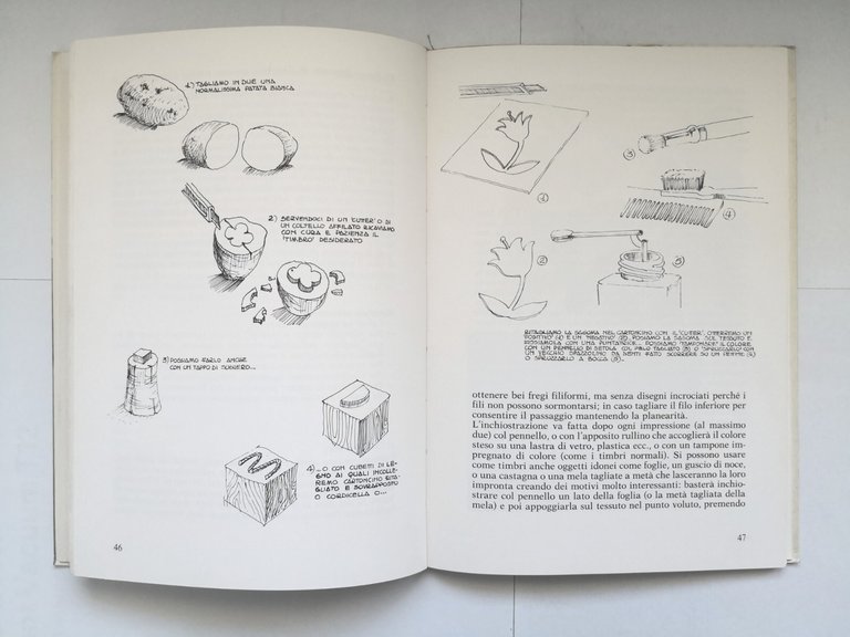 DIPINGIAMO TESSUTI di Teodorico Battaglini 1986 Il Castello Libro tecniche