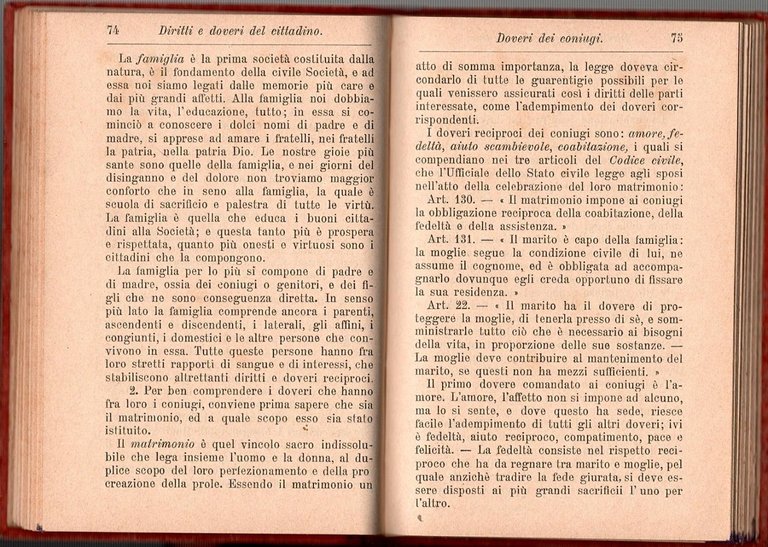 DIRITTI E DOVERI DEL CITTADINO di Dalmazio Maffioli 1888 Hoepli …