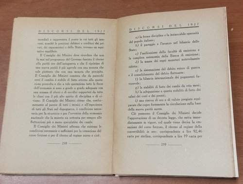 DISCORSI DEL 1927 di Benito Mussolini 1928 Edizioni Alpes Libro …
