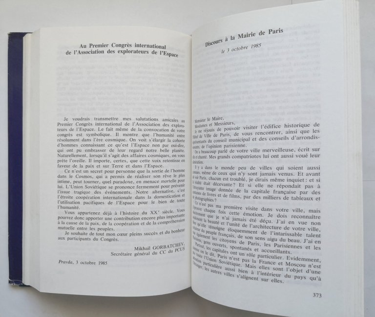 DISCOURS ET ARTICLES CHOISIS di Mikhaįl Gorbatchev 1986 Editions progrés …