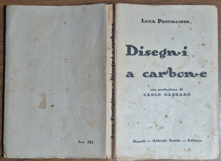 DISEGNI A CARBONE di Luca Postiglione 1932 Guida Libro Autografato