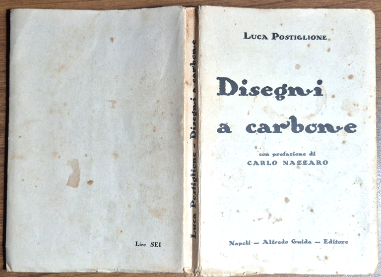 DISEGNI A CARBONE di Luca Postiglione 1932 Guida Libro Autografato