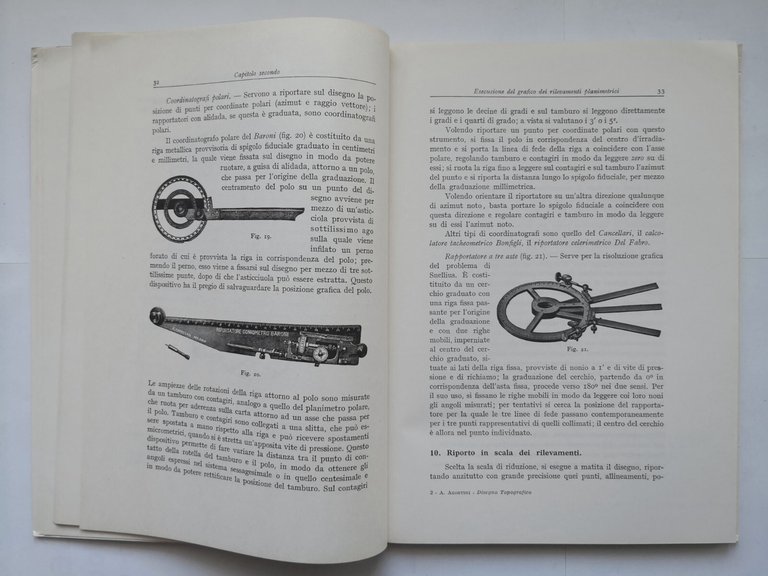 DISEGNO TOPOGRAFICO di Aminto Agostini 1967 Hoepli libro manuale con …
