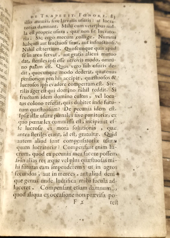 DISSERTATIO DE FOENORE TRAPEZITICO di Claudio Salmasio 1640 Officina Maire …