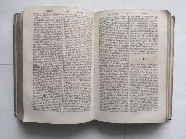 DIZIONARIO BIOGRAFICO UNIVERSALE di Predari volume I 1865 Guigoni Libro …