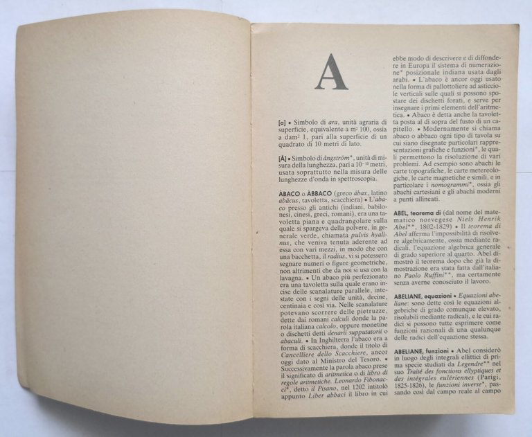 DIZIONARIO DEI TERMINI MATEMATICI di Alfredo Piccato 1987 Rizzoli Libro …
