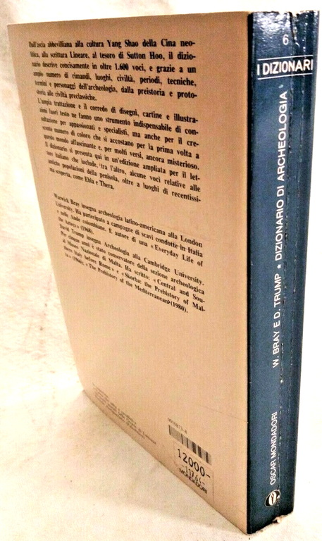 DIZIONARIO DI ARCHEOLOGIA Bray e Trump 1980 Mondadori libro manuale …