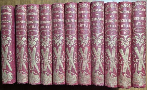 DIZIONARIO DI COGNIZIONI UTILI 11 volumi Nicomede Bianchi 1863 1883 …